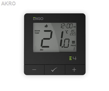 ENGO E4-B CZARNY przewodowy natynkowy regulator te